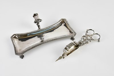 Lot 2418 - A pair of George III hallmarked silver scissor...
