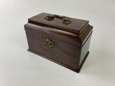 Lot 5062 - A 19th century mahogany tea caddy with brass...