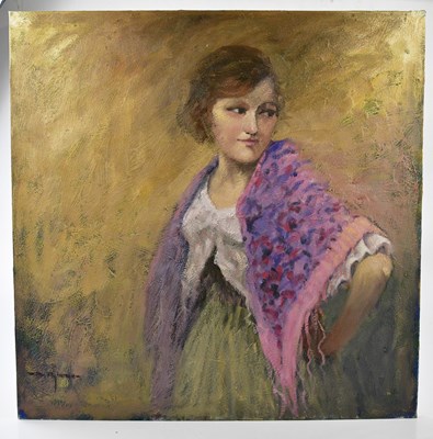 Lot 6333 - DAVID RYLANCE; oil on canvas, portrait of...