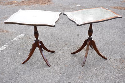 Lot 2678 - A pair of reproduction tilt-top coffee tables...