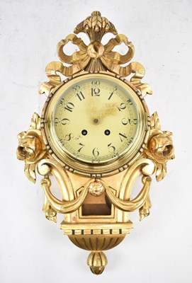 Lot 163 - A mid 20th century Swedish gilt cartel wall...