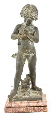 Lot 687 - AFTER JEAN LOUIS GREGOIRE; a spelter figure of...