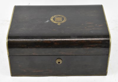 Lot 363 - A Victorian coromandel casket, the hinged lid...