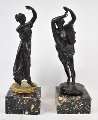 Lot 679 - A pair of late 19th/early 20th century bronze...