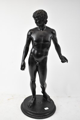 Lot 675 - A large late 19th century spelter figure of...