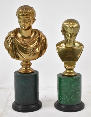Lot 684 - Two gilt bronze figures of the Emperor...