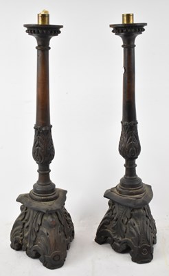 Lot 352 - A pair of large early 20th century stained...