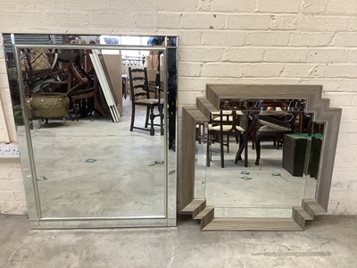 Lot 2633 - Two modern rectangular wall mirrors with...