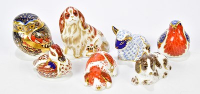 Lot 2164 - ROYAL CROWN DERBY; a collection of seven...