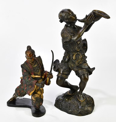 Lot 1550 - Two reproduction bronze figures, comprising...