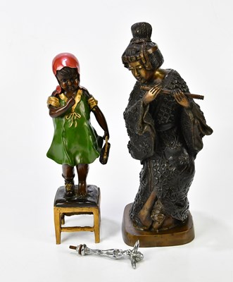 Lot 1549 - A reproduction bronze model of a Dutch girl...