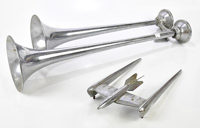 Lot 1396 - A 1950s chrome plated Oldsmobile hood modelled...