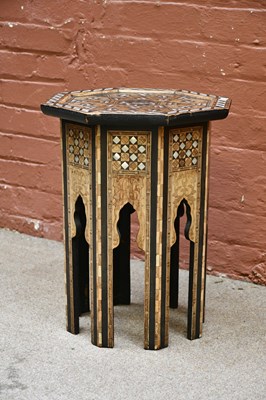 Lot 2538 - An Eastern occasional table with mother of...