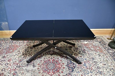 Lot 2687 - A contemporary X-framed folding table with...