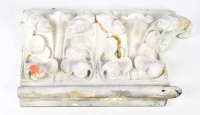 Lot 1475 - An interesting French plaster frieze section,...