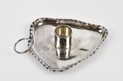 Lot 2537 - A Victorian hallmarked silver chamberstick,...