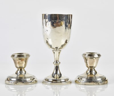 Lot 2538 - A small George V hallmarked silver goblet,...