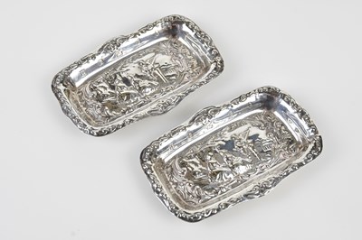 Lot 2539 - A pair of Elizabeth II hallmarked silver trays,...