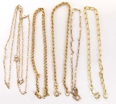 Lot 916 - Four 9ct gold bracelets