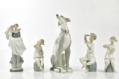 Lot 2185 - LLADRO; four figures including a married...