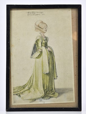 Lot 1464 - JAMES HUNTING; a stitched textile with...