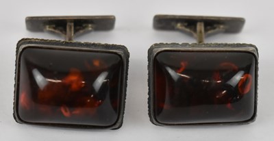 Lot 817 - A pair of 835 grade Continental silver and...