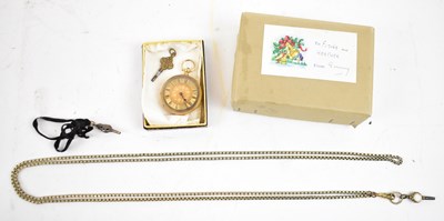 Lot 910 - An 18ct yellow gold pocket watch, with yellow...