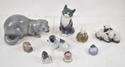 Lot 534 - ROYAL COPENHAGEN; a collection of nine...