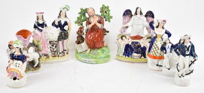 Lot 548 - A collection of eight assorted Staffordshire...