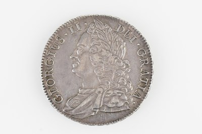 Lot 3163 - GEORGE II; a silver crown, 1743, diameter 38mm.