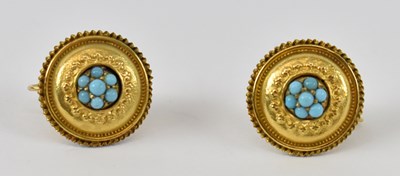 Lot 794 - A pair of Victorian style 9ct yellow gold...