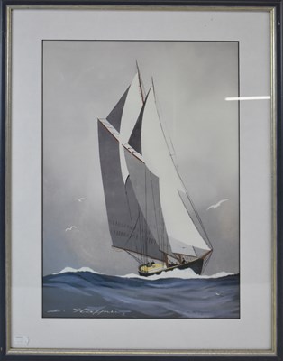 Lot 204 - LEON HAFFNER (French, 1881-1972); gouache,...
