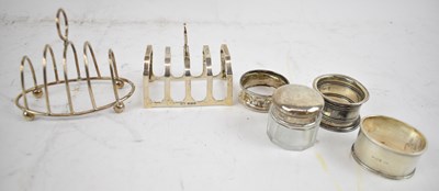 Lot 743 - VINERS LTD; a George V hallmarked silver toast...