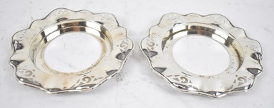 Lot 745 - A pair of George V hallmarked silver surrounds,...