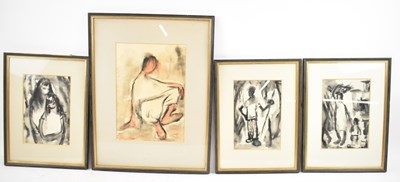 Lot 271 - A group of three abstract black and white...