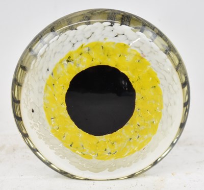 Lot 601 - A contemporary glass owl's eye paperweight, 13....