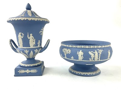 Lot 5449 - WEDGWOOD; a jasperware bowl, together with a...