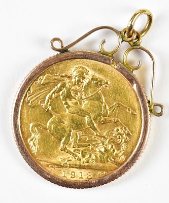 Lot 3090 - A George V full sovereign, 1913, in 9ct yellow...