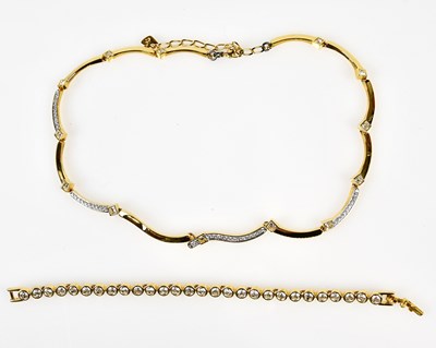 Lot 862 - SWAROVSKI; a costume jewellery necklace and...