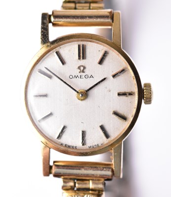 Lot 2935 - OMEGA; a lady's vintage 9ct gold cased...