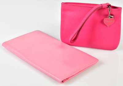 Lot 977 - PENHALIGONS; a fuschia pink soft lambskin make-...