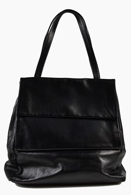 Lot 926 - LAMARTHE; a black soft calfskin leather...