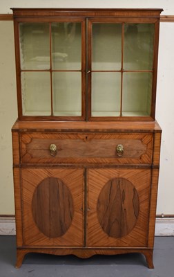Lot 5 - A Regency satinwood rosewood crossbanded and...
