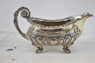 Lot 732 - An Edwardian hallmarked silver cream jug with...