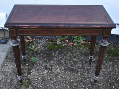 Lot 42 - A 19th century simulated rosewood and brass...