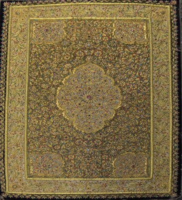 Lot 506 - An unusual gold thread and jewelled wall...
