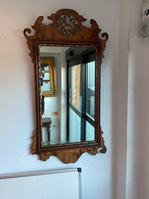 Lot 78 - A Georgian fretwork wall mirror, height 93cm.