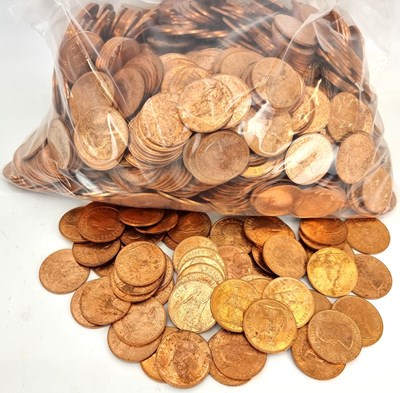 Lot 758 - A large quantity of Elizabeth II 1967 one penny coins