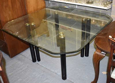 Lot 87 - A large contemporary dining table with...