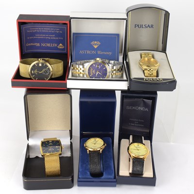 Lot 1185 - Six various gentlemen’s wristwatches,...